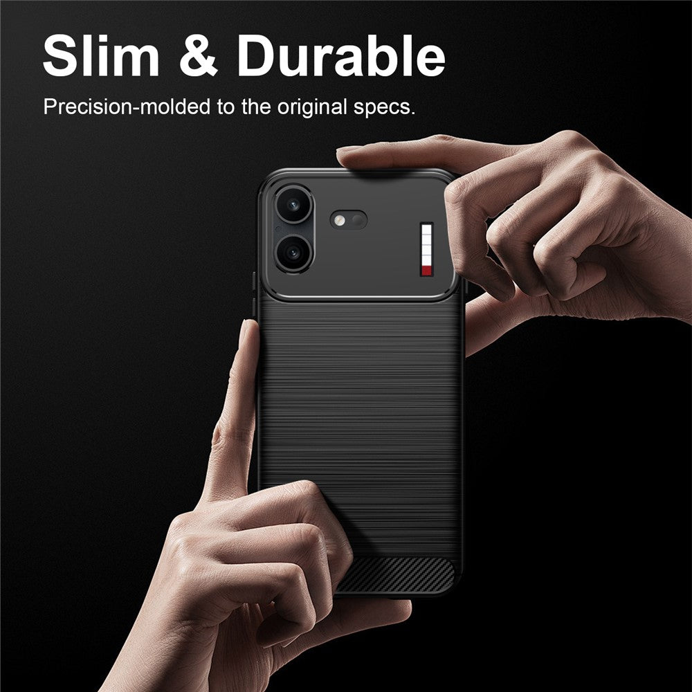 Coque pour Nothing Phone (4b), Techsuit, Carbone, Noire
