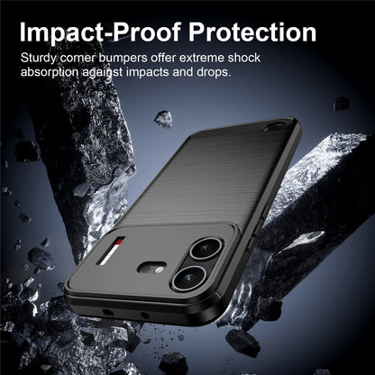 Coque pour Nothing Phone (4b), Techsuit, Carbone, Noire