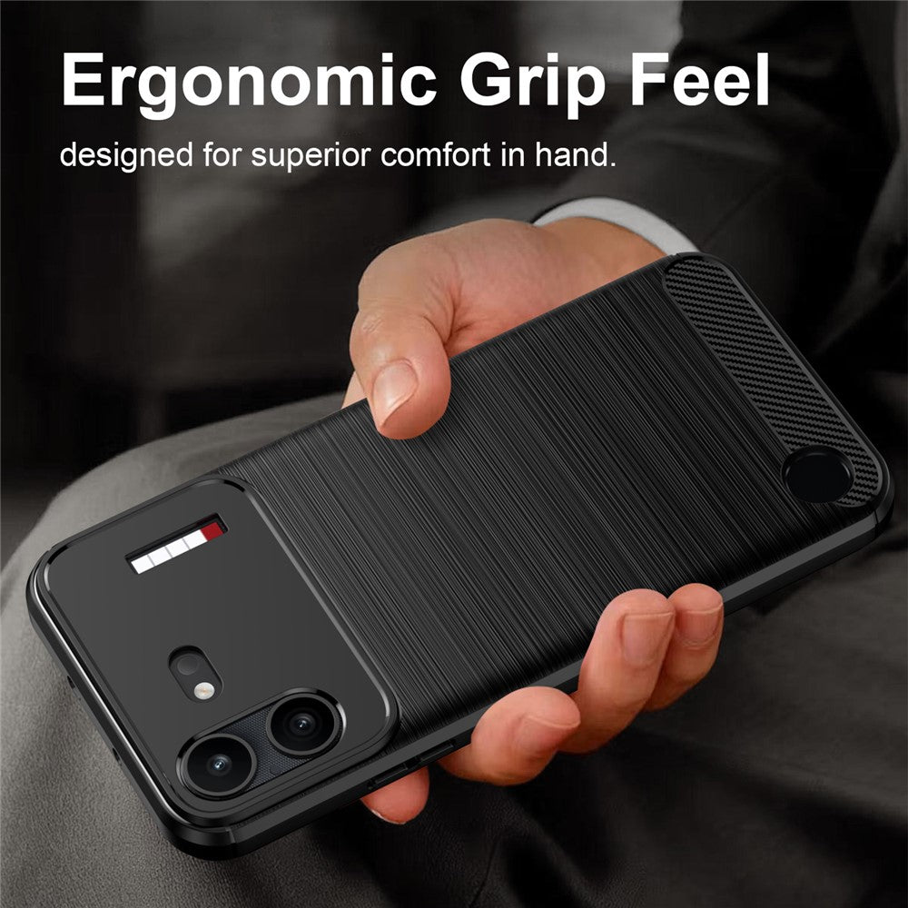 Coque pour Nothing Phone (4b), Techsuit, Carbone, Noire