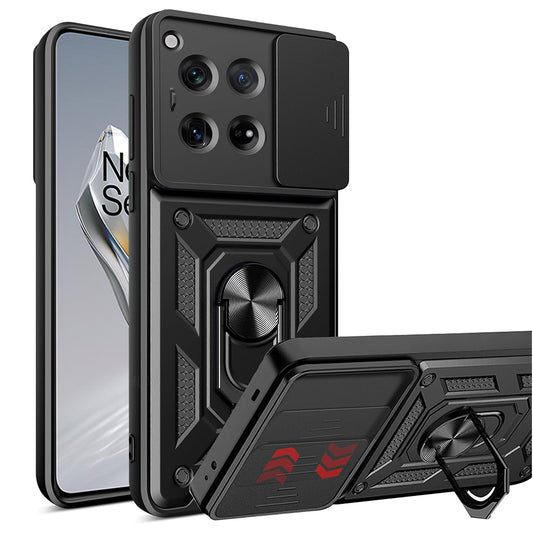 Coque pour OnePlus 12, Techsuit, CamShield, Noire
