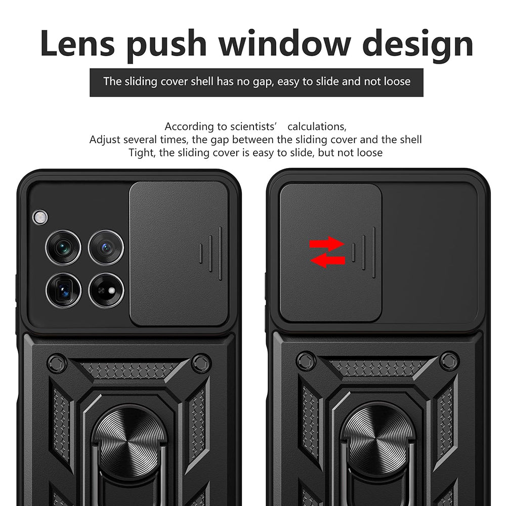 Coque pour OnePlus 12R, Techsuit, CamShield, Noire
