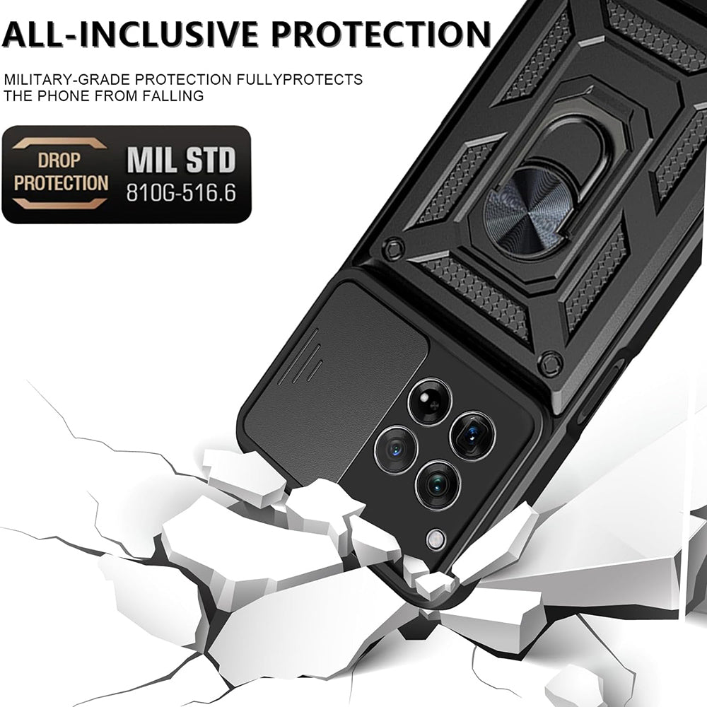 Coque pour OnePlus 12R, Techsuit, CamShield, Noire
