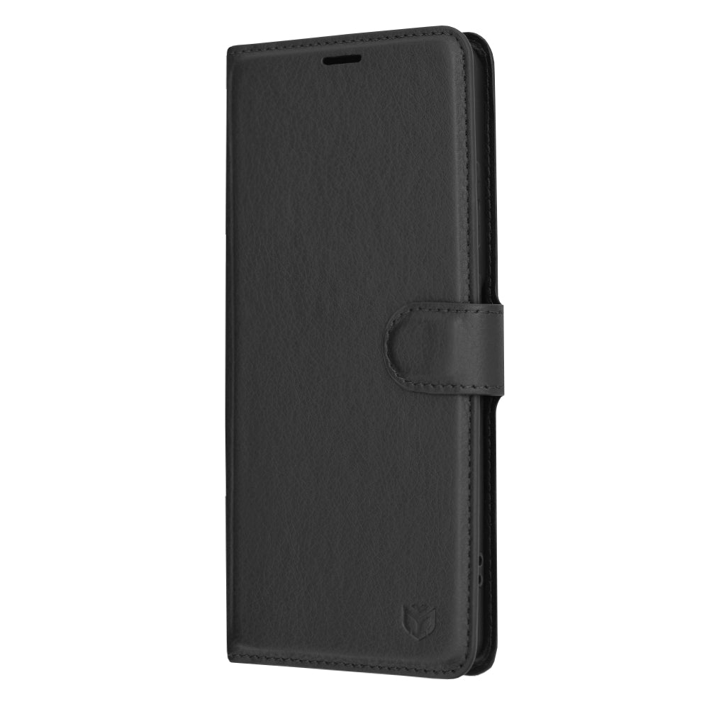 Coque pour OnePlus 12R, Techsuit, Leather Folio, Noire