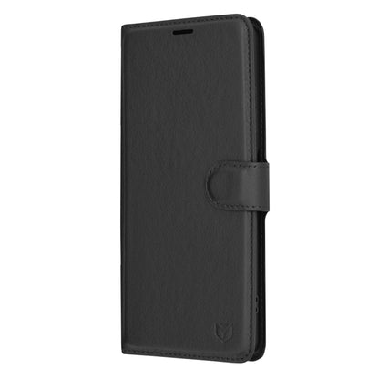 Coque pour OnePlus 12R, Techsuit, Leather Folio, Noire