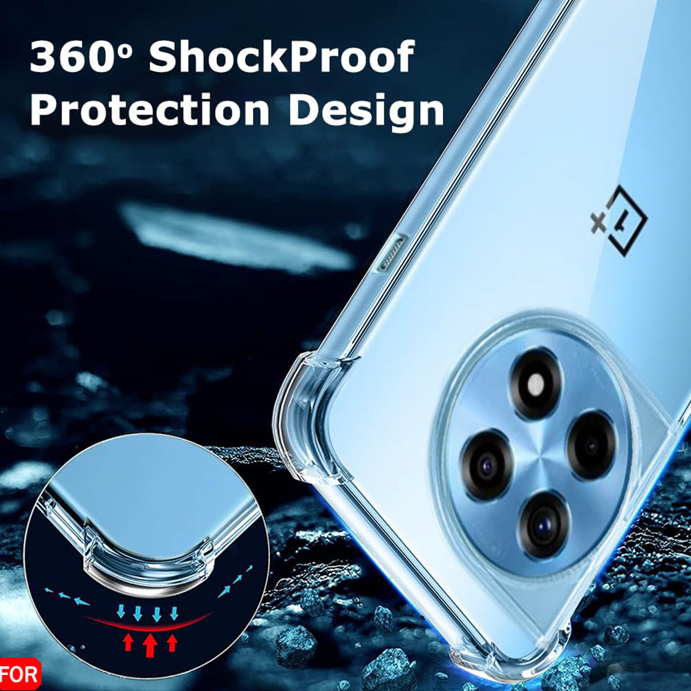 Coque pour OnePlus 12R, Techsuit, Antichoc Claire, Transparente