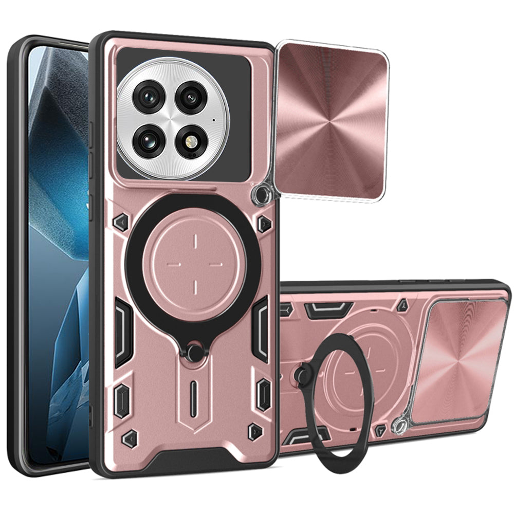Coque pour OnePlus 13, Techsuit, CamGuard Pro, Rose Doré