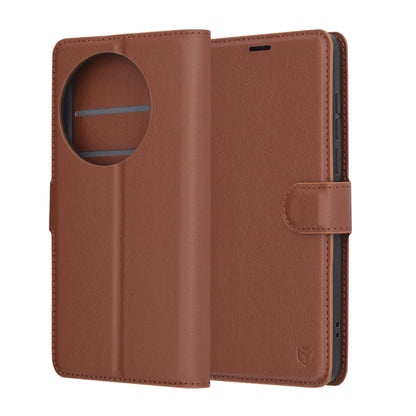 Case for OnePlus 13, Techsuit, Leather Folio, Brown