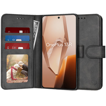 Coque pour OnePlus 13R, Techsuit, Diary Book, Noire