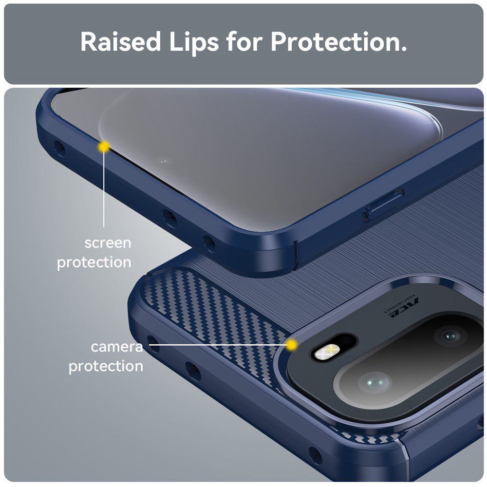 Étui pour OnePlus 15R, Techsuit, Carbone, Bleu