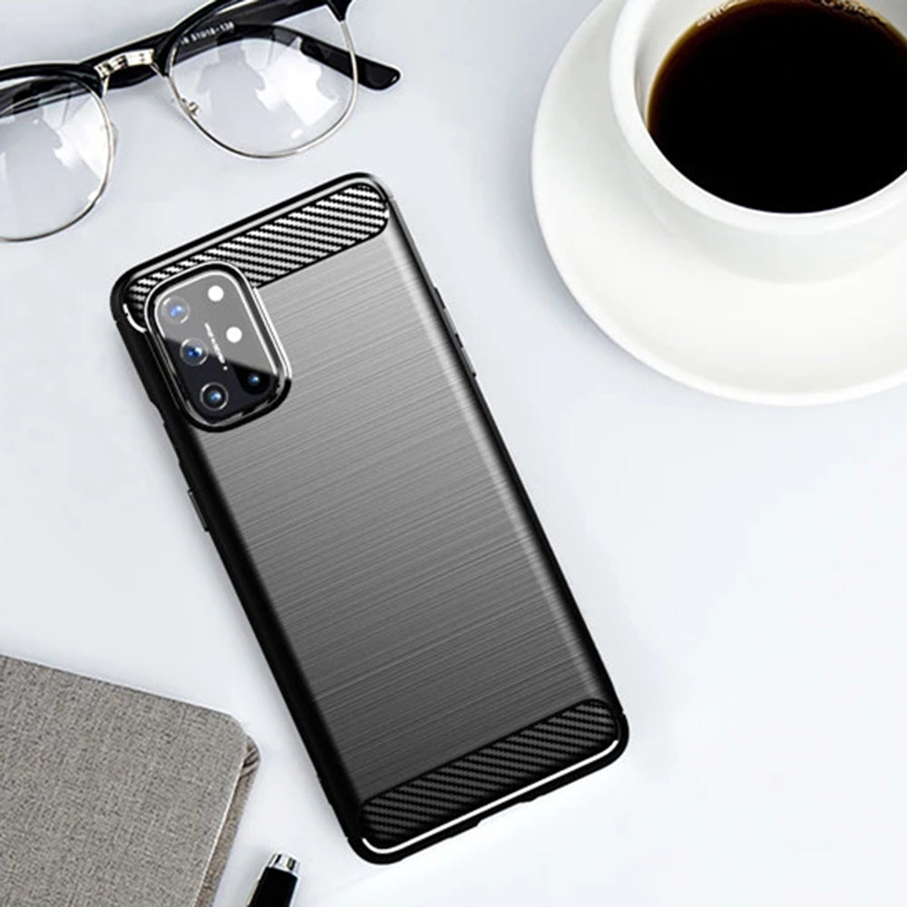 Coque pour OnePlus 8T, Techsuit, Carbone, Noire