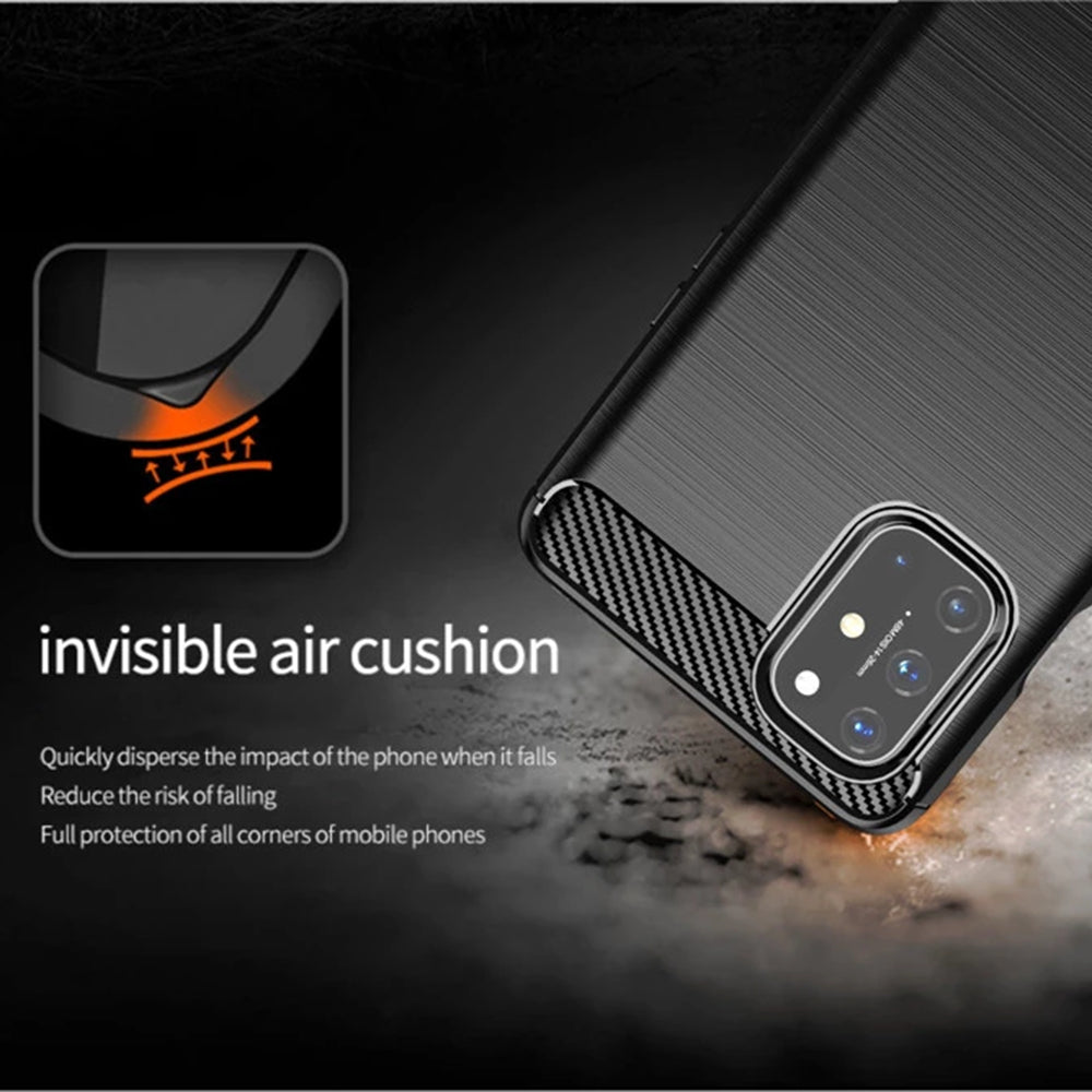 Coque pour OnePlus 8T, Techsuit, Carbone, Noire