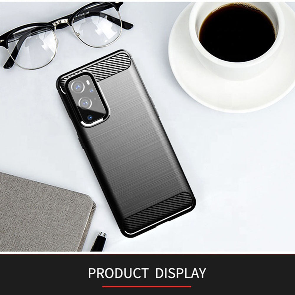 Coque pour OnePlus 9 Pro, Techsuit, Carbone, Noire