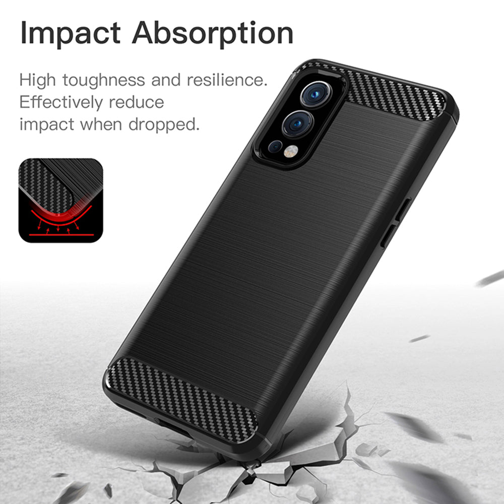 Coque pour OnePlus Nord 2 5G, Techsuit, Carbone, Noire