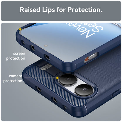 Étui pour OnePlus Nord 4, Techsuit, Carbone, Bleu