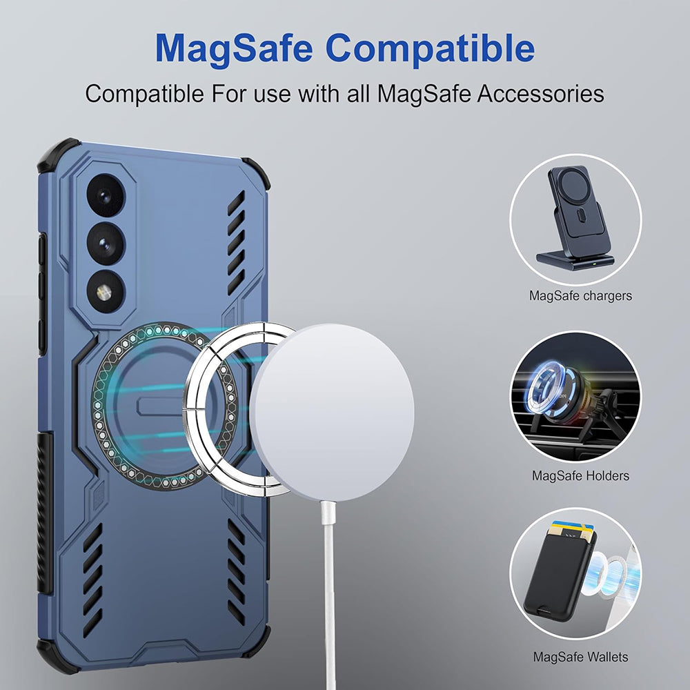 Coque MagSafe pour OnePlus Nord 5, Techsuit, ArmorMag, Bleue