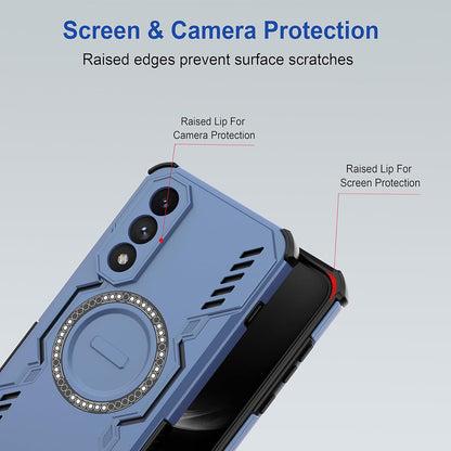 Coque MagSafe pour OnePlus Nord 5, Techsuit, ArmorMag, Bleue