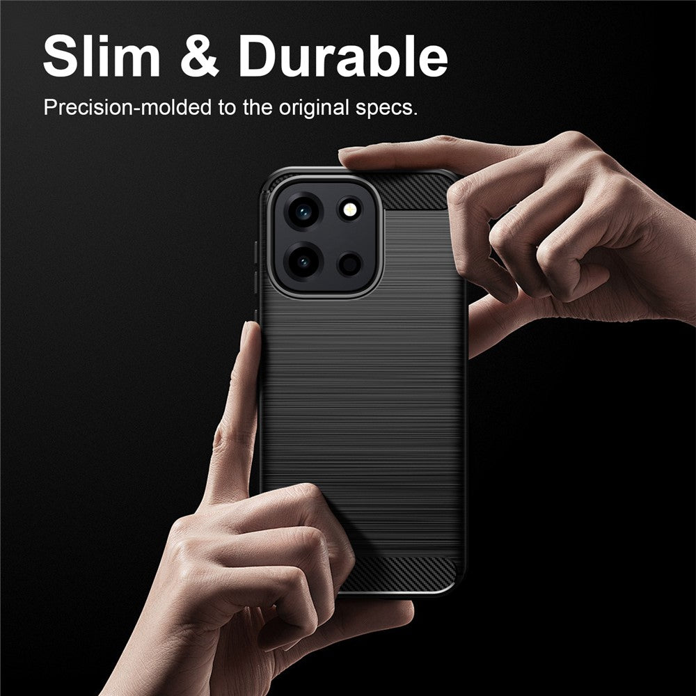 Coque pour OnePlus Nord 6, Techsuit, Carbone, Bleue