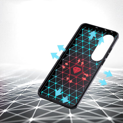 Coque pour OnePlus Nord CE4 Lite, Techsuit, Carbone, Bleue