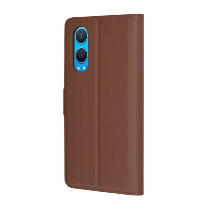 Coque pour OnePlus Nord CE4 Lite, Techsuit, Leather Folio, Marron