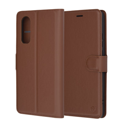 Coque pour OnePlus Nord CE4 Lite, Techsuit, Leather Folio, Marron