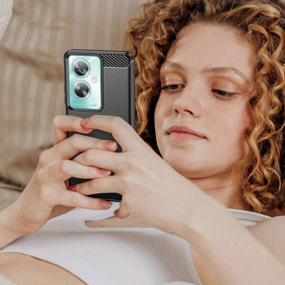 Coque pour OnePlus Nord N30 SE / Oppo A79, Techsuit, Carbone, Noire