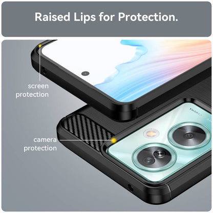 Coque pour OnePlus Nord N30 SE / Oppo A79, Techsuit, Carbone, Noire