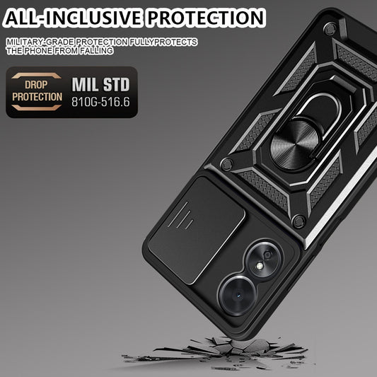 Coque pour Oppo A17, Techsuit, CamShield, Noire