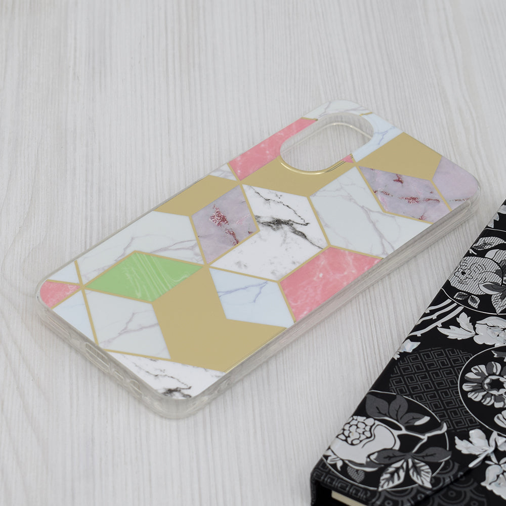 Coque pour Oppo A17, Techsuit, Marble, Violet