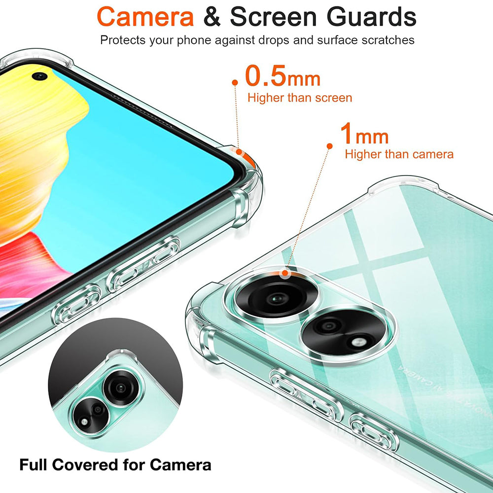 Case for Oppo A18 / A38, Techsuit, Shockproof Clear, Transparent