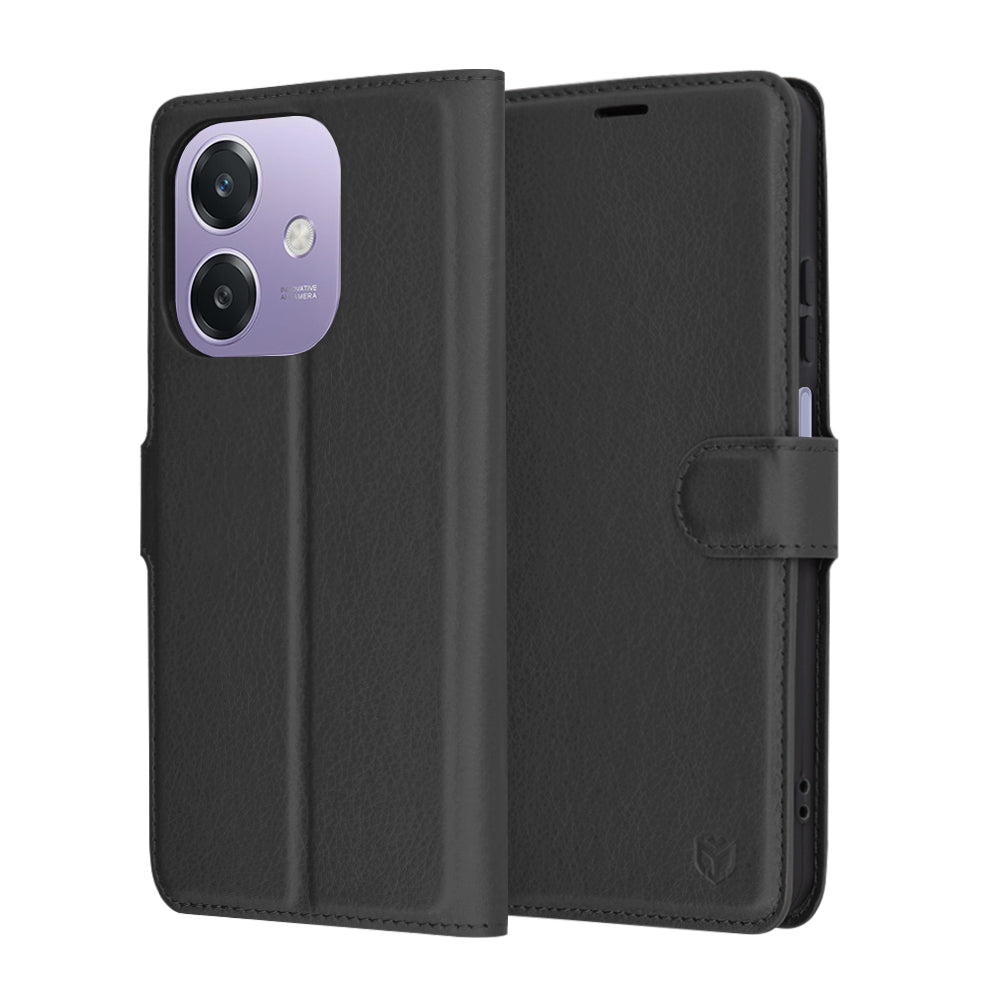 Coque pour Oppo A3 4G / A3, Techsuit, Leather Folio, Noire