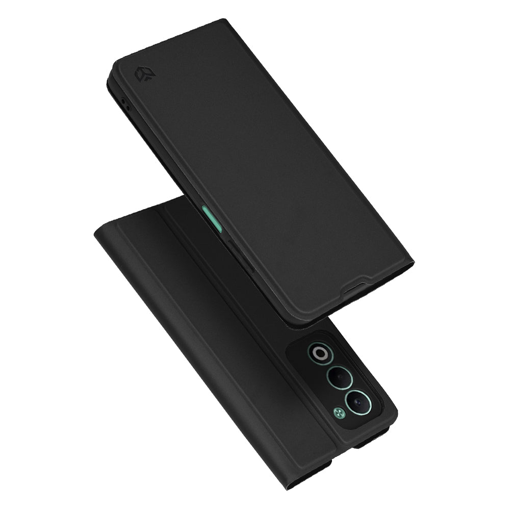 Coque pour Oppo A5 4G / A5 5G, Techsuit, Magskin Book, Noire