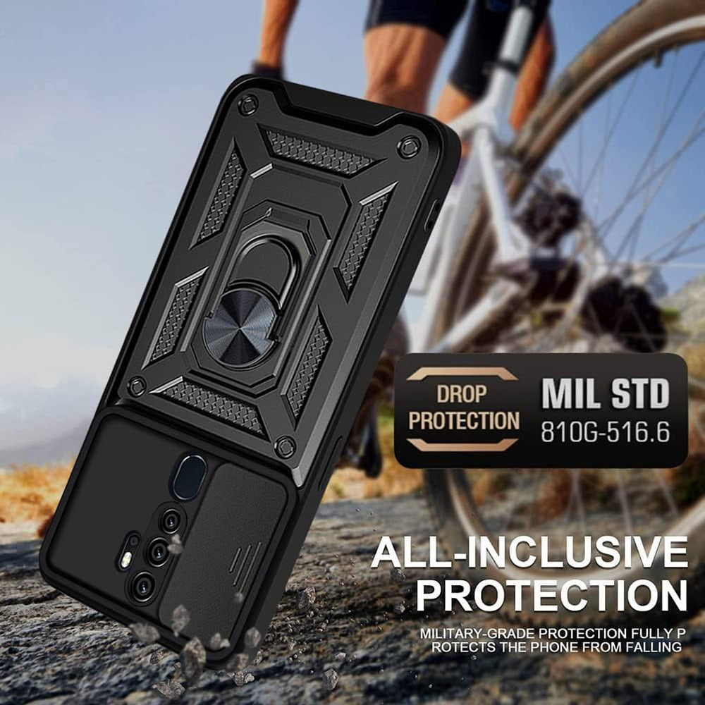 Coque pour Oppo A5 4G, Techsuit, CamShield, Noire