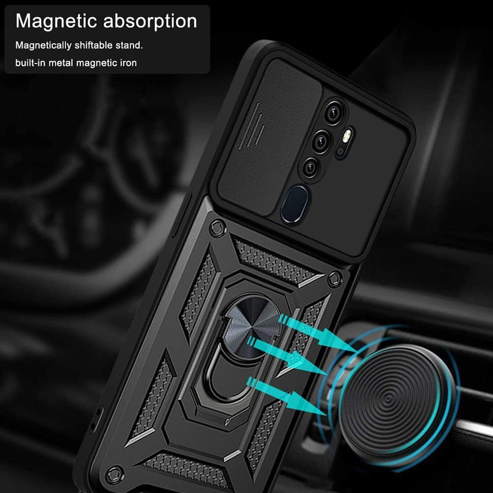 Coque pour Oppo A5 4G, Techsuit, CamShield, Noire