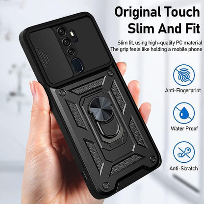 Coque pour Oppo A5 4G, Techsuit, CamShield, Noire