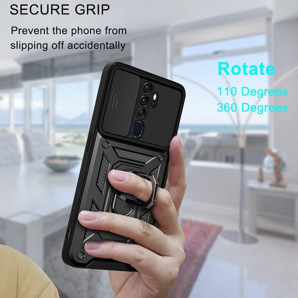 Coque pour Oppo A5 4G, Techsuit, CamShield, Noire