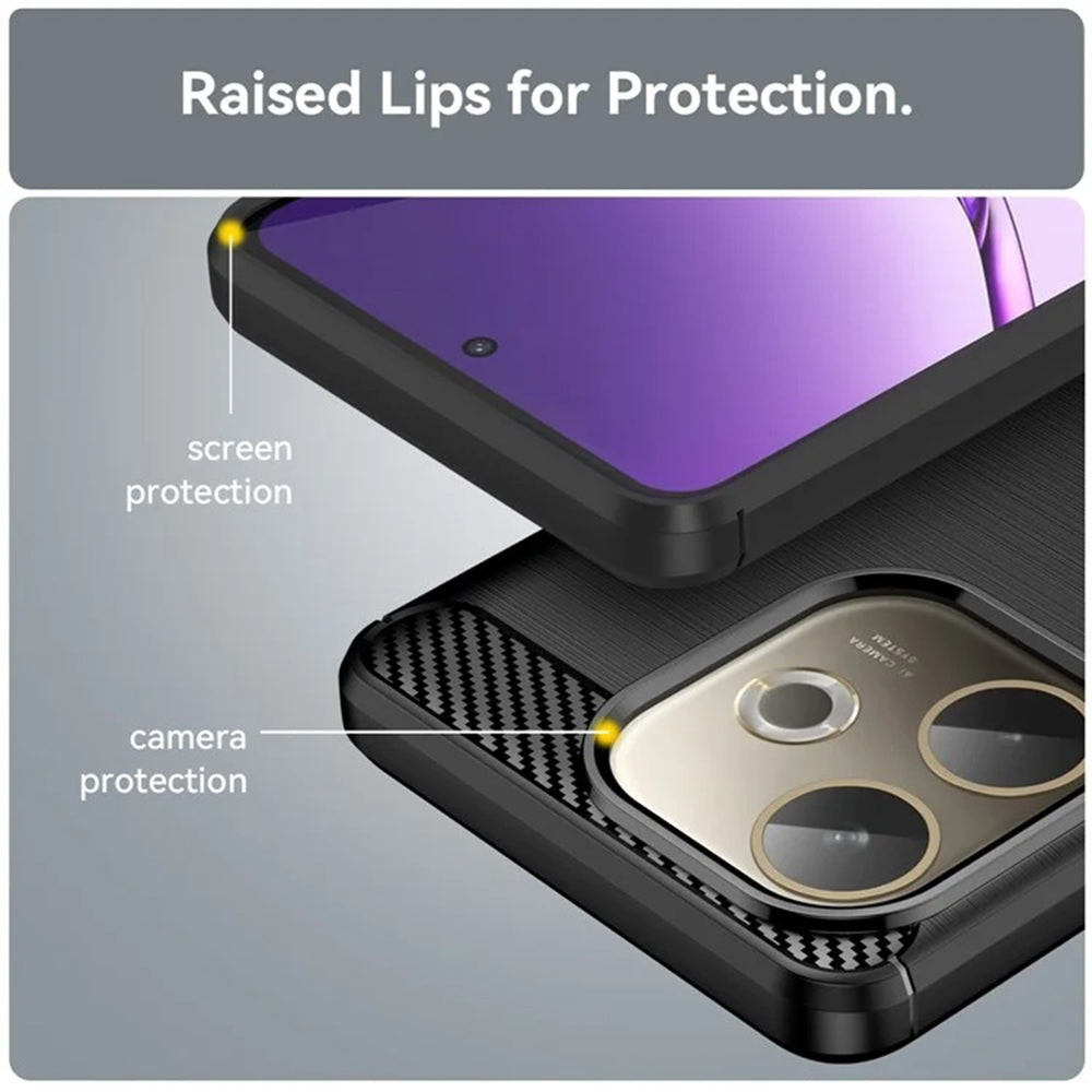 Coque pour Oppo A5 Pro 4G / A5 Pro, Techsuit, Carbone, Noire