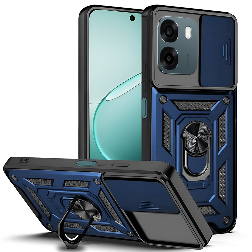 Étui pour Oppo A6 4G, Techsuit, CamShield, Bleu