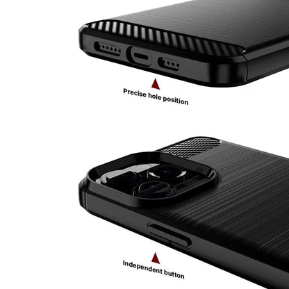 Étui pour Oppo A6 4G, Techsuit, Carbone, Noir