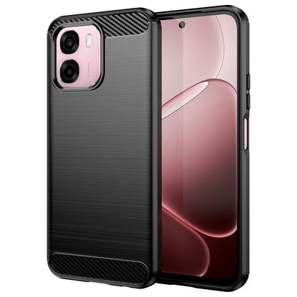 Étui pour Oppo A6 4G, Techsuit, Carbone, Noir
