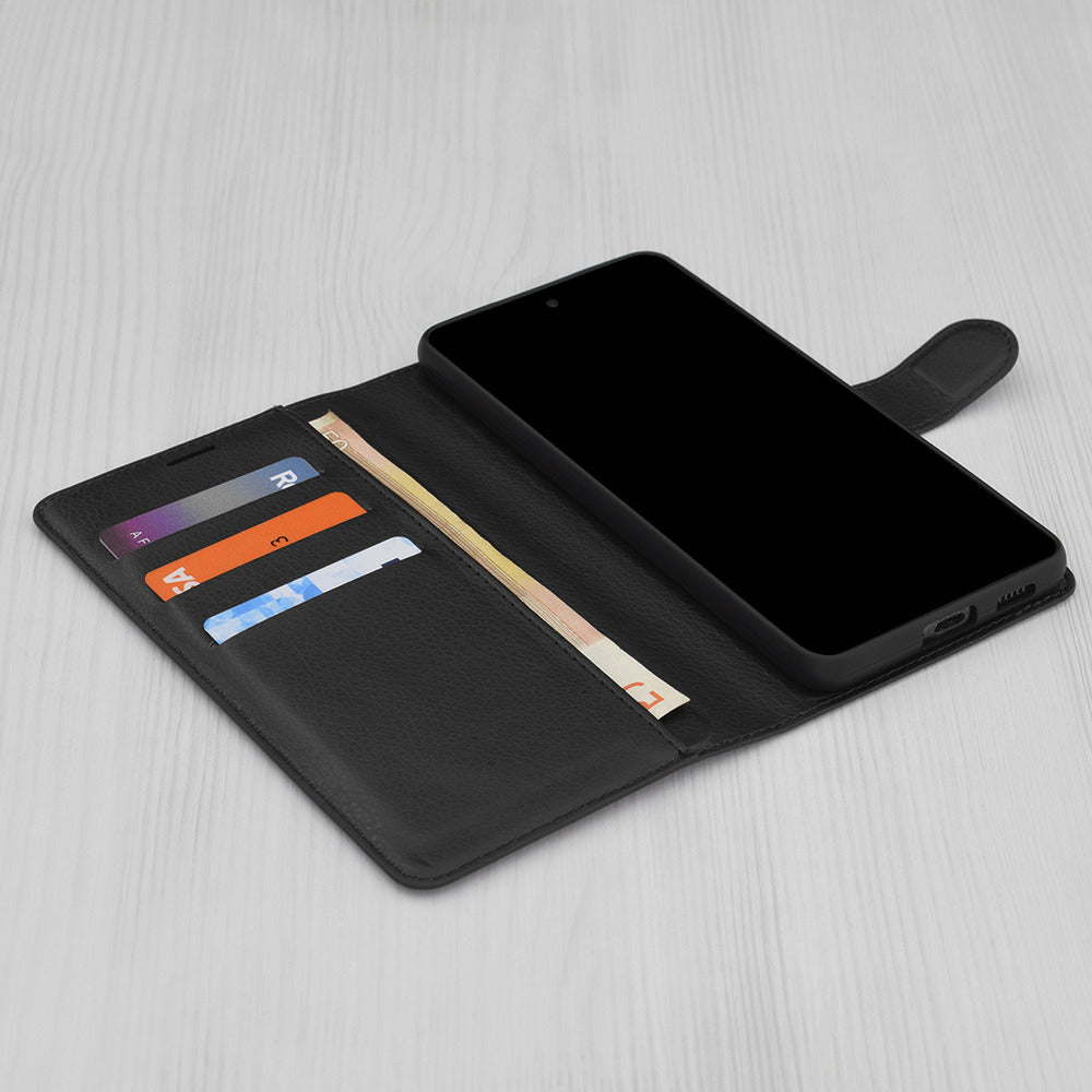 Étui pour Oppo A6 4G, Techsuit, Leather Folio, Noir