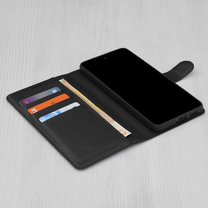Étui pour Oppo A6 4G, Techsuit, Leather Folio, Noir