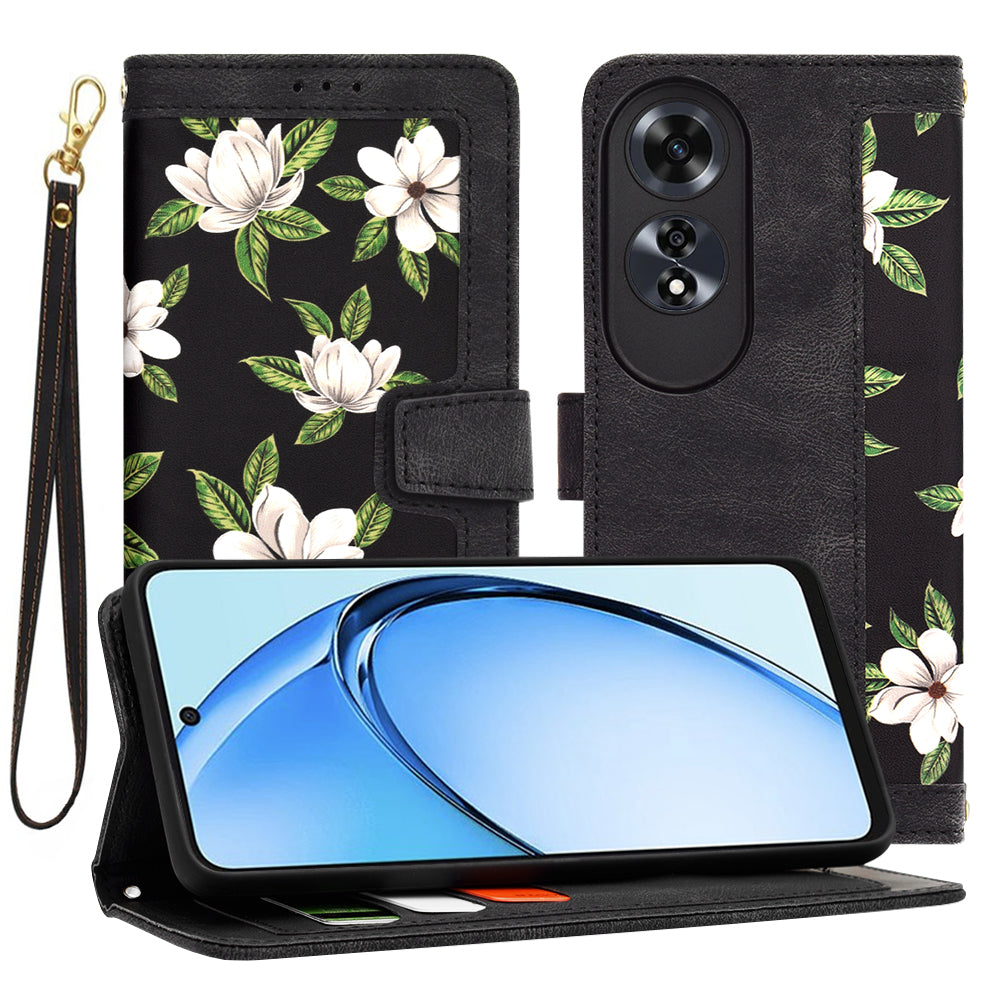 Coque pour Oppo A60, Techsuit, FlipCraft, Noire