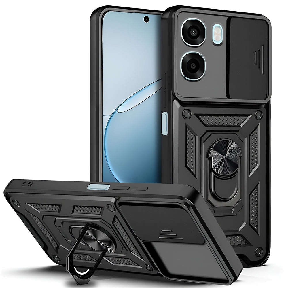 Étui pour Oppo A6x 4G / A6x, Techsuit, CamShield, Noir