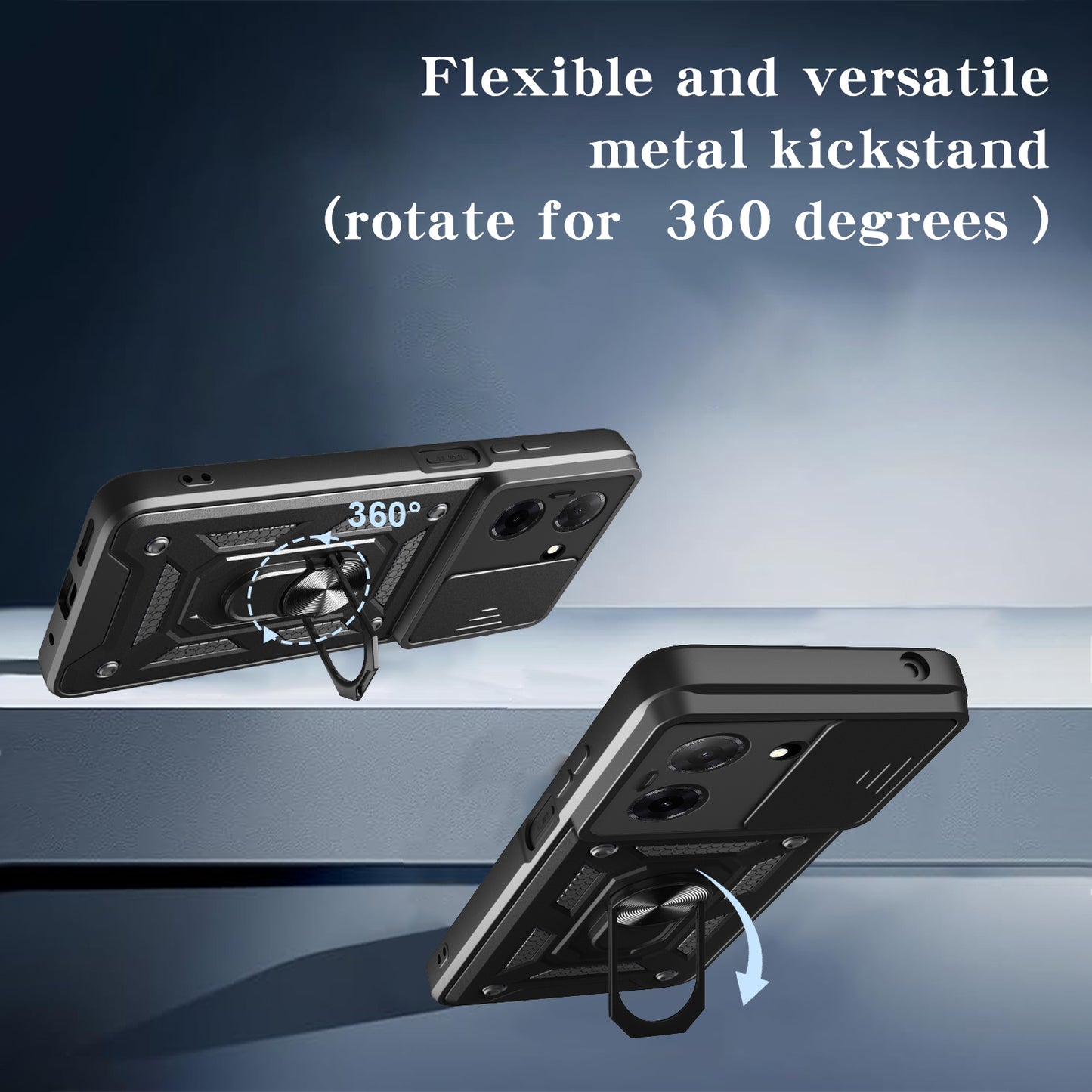 Étui pour Oppo A6x 4G / A6x, Techsuit, CamShield, Noir