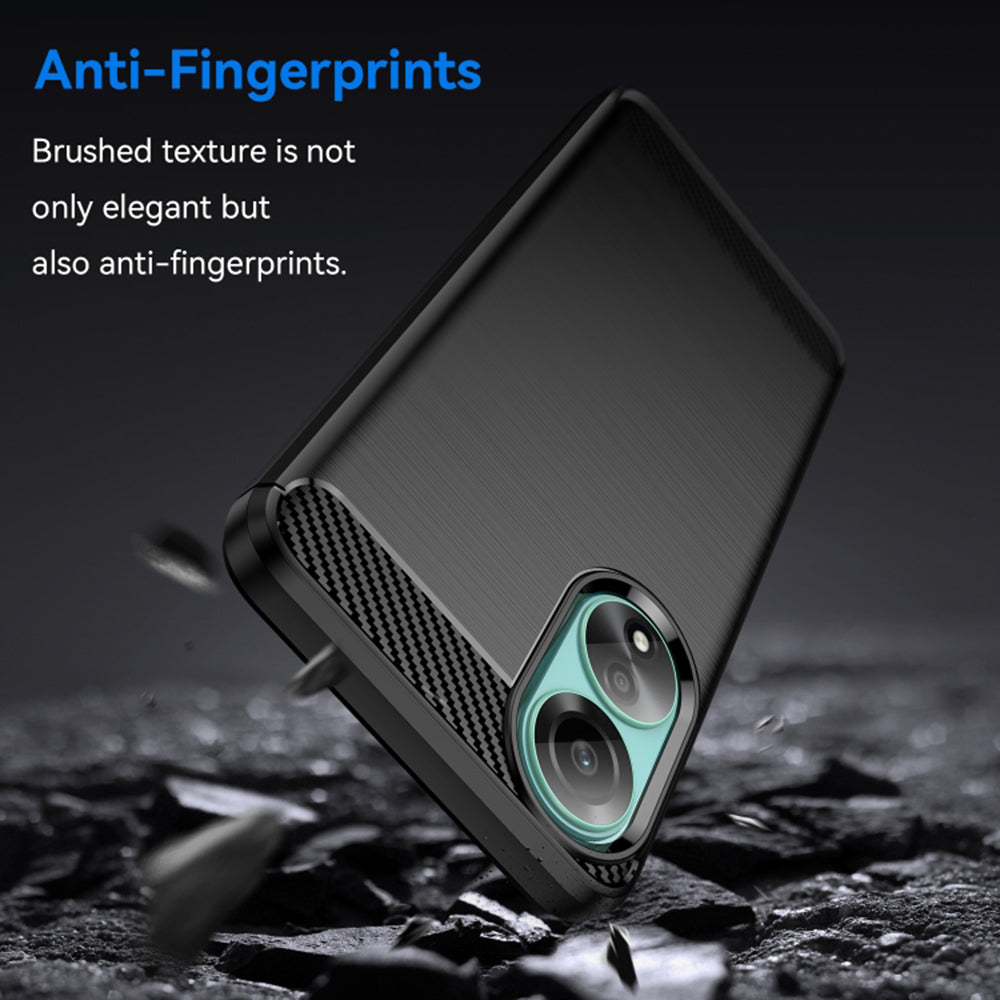 Coque pour Oppo A78 4G, Techsuit, Carbone, Noire