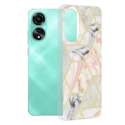 Coque pour Oppo A78 4G, Techsuit, Marble, Rose