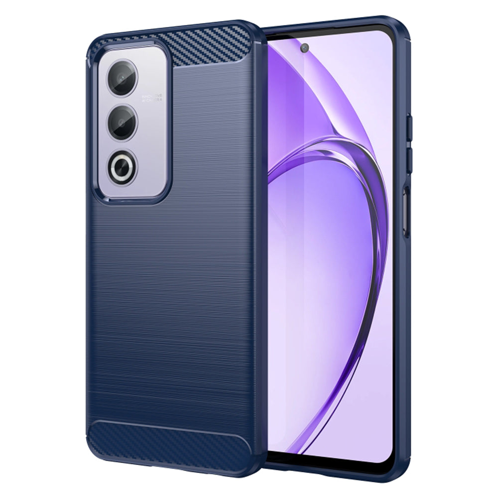 Coque pour Oppo A80, Techsuit, Carbone, Bleue