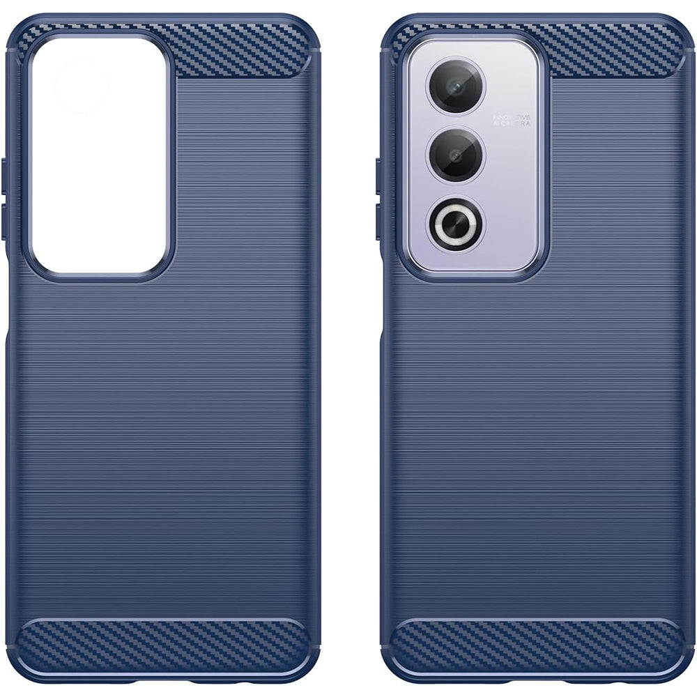 Coque pour Oppo A80, Techsuit, Carbone, Bleue