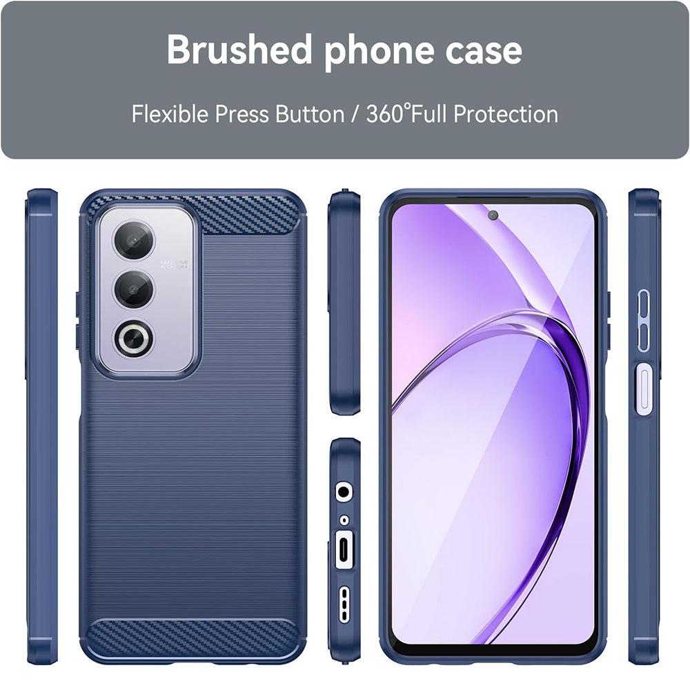 Coque pour Oppo A80, Techsuit, Carbone, Bleue