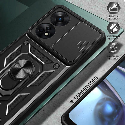 Housse pour Oppo A98, Techsuit, CamShield, Noire